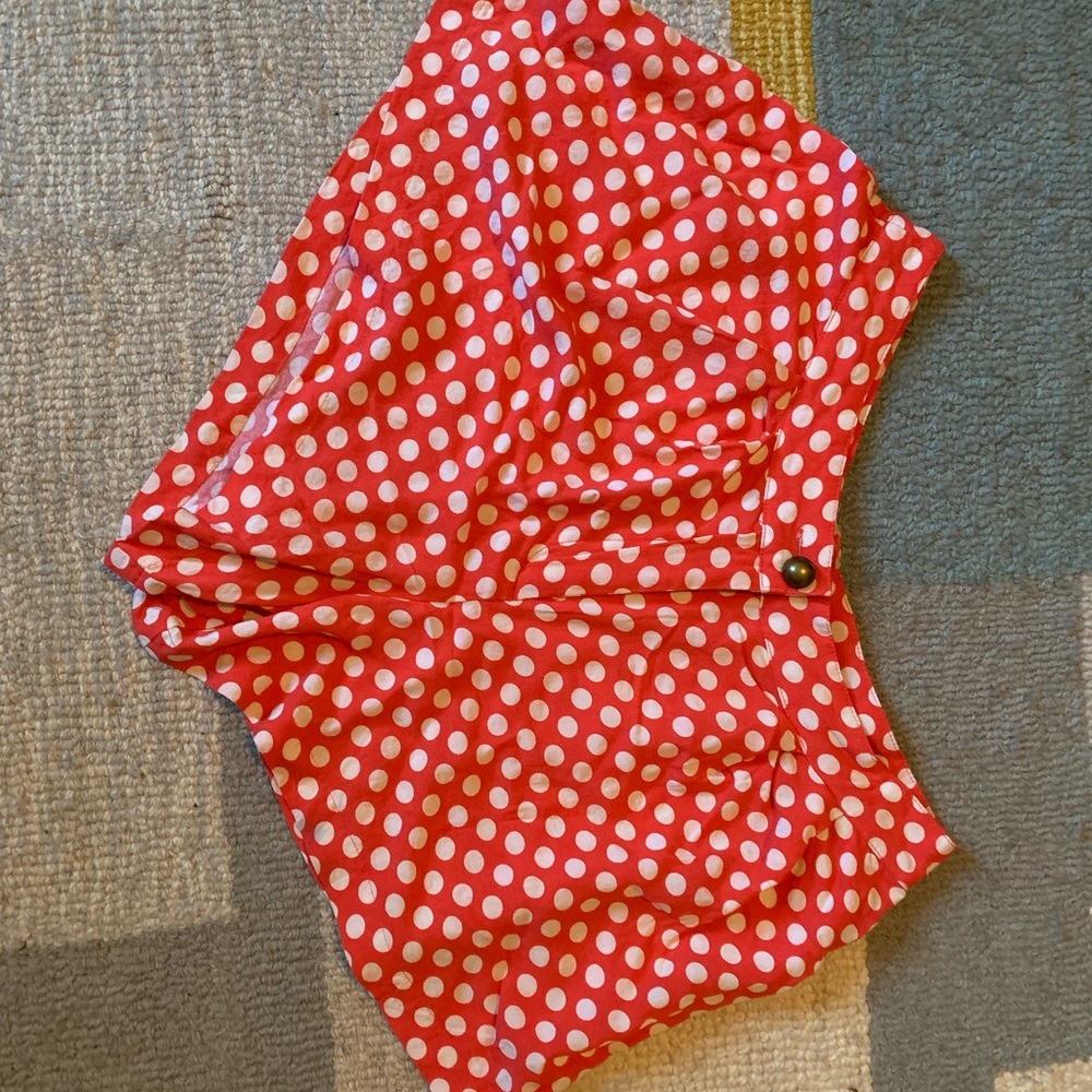 Polka dot coral shorts